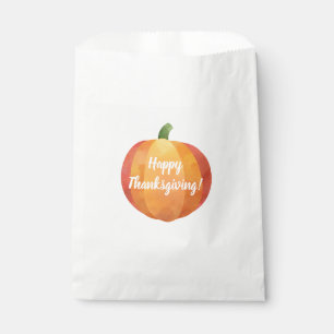 Sachets En Papier Aquarelle Citrouille bon thanksgiving