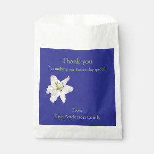 Sachets En Papier Aquarelle de fleur blanche Merci