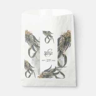 Sachets En Papier Aquarelle Eucalyptus Feuille Mariage vert