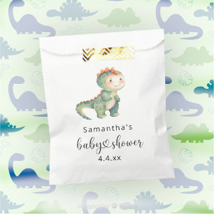 Sachets En Papier Aquarelle garçon baby shower dinosaure
