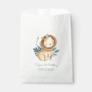 Sachets En Papier Aquarelle Lion Prince Feuille Tropical Anniversair
