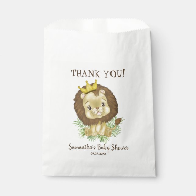 Sachets En Papier Aquarelle mignonne Bébé Lion King Jungle Baby show (Devant)