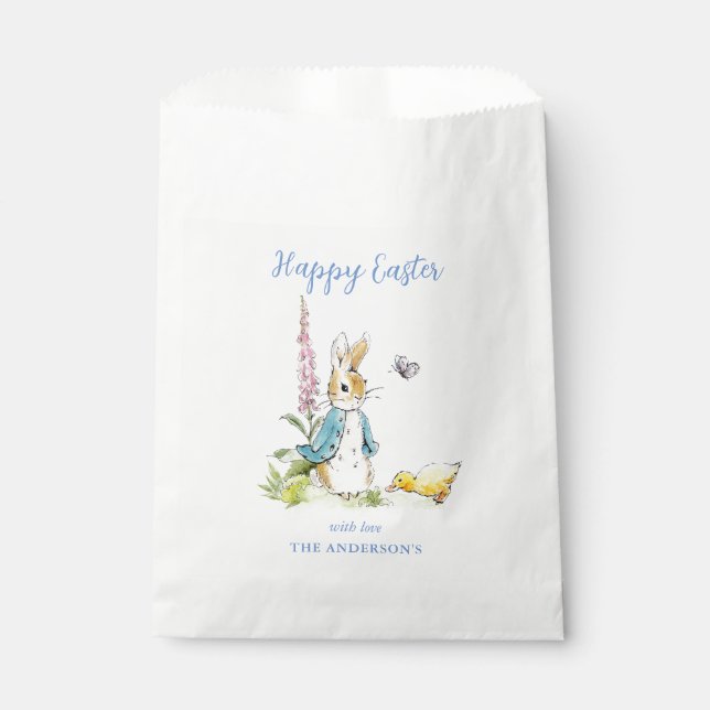 Sachets En Papier Aquarelle peinte à la main Peter Rabbit Pâques (Devant)