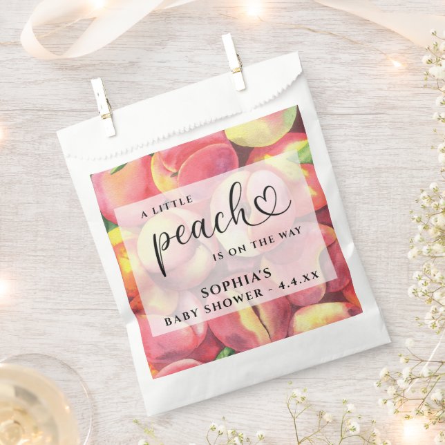 Sachets En Papier Aquarelle Petite pêche est sur le chemin baby show (Coupé)