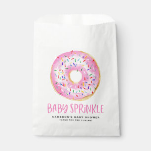 Sachets En Papier Aquarelle Pink Glazed Donut Bébé Sprinky