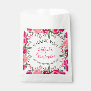 Sachets En Papier Aquarelle rose Mariage