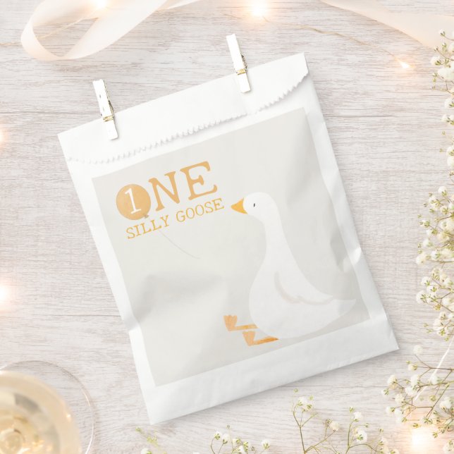 Sachets En Papier Aquarelle Une oie soie Fleur sauvage 1er anniversa (Coupé)