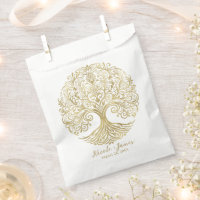 Arbre de Vie Crème et Or Mariage Celtique