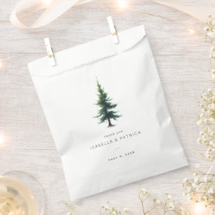 Sachets En Papier Arbre Persistant Vert Serein