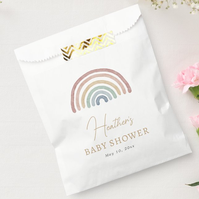 Sachets En Papier Arc-en-ciel Boho (Cute Boho Rainbow Baby Shower Favor Bag by Painted Paperie
)
