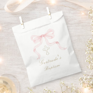 Sachets En Papier Arc en ciel de baptême bébé fille