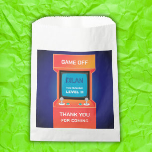 Sachets En Papier Arcade anniversaire, invitation d'anniversaire de