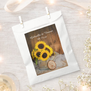 Sachets En Papier Arrosage du jardin de tournesols Can Merci Mariage