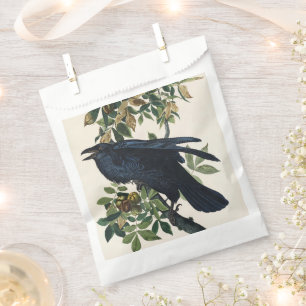 Sachets En Papier Art de la nature de l'oiseau corbeau vintage Audub