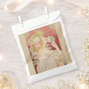 Sachets En Papier Art Nouveau Belle Époque Dame Roses Livemont