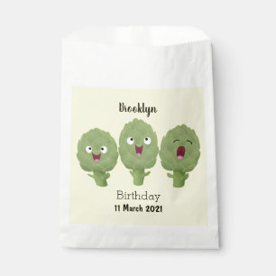 Sachets En Papier Artichauts chantants mignons dessin animé végétal