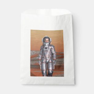 Sachets En Papier Astronaute Explorateur de l'espace martien sur une