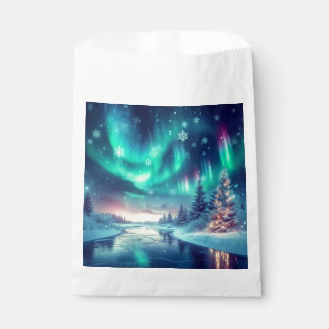 Sachets En Papier aurora borealis/Noël/hiver (Devant)