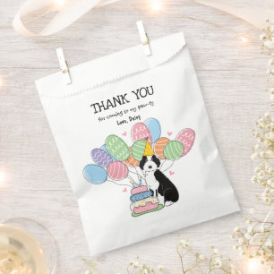 Sachets En Papier Aussiedoodle noir blanc Merci de fête d'anniversai