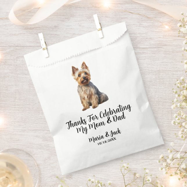 Sachets En Papier Australien Terrier Pet Cocktail Mariage (Coupé)