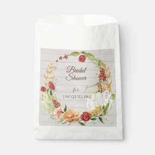 Sachets En Papier Automne Floral Bourgogne blanc Citrouille Fête des