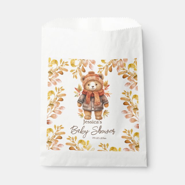 Sachets En Papier Automne Nous Pouvons Attendre Baby shower Favorise (Devant)