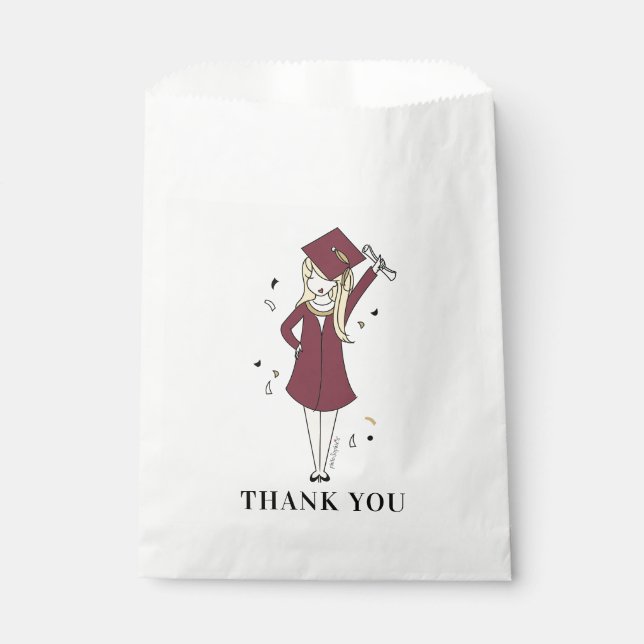 Sachets En Papier Avatar fille personnalisable | Diplôme d'études se (Devant)