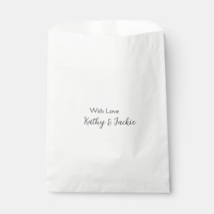 Sachets En Papier Avec amour ajouter nom de couple mariage simple mi