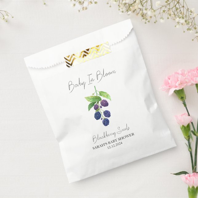 Sachets En Papier Baby In Bloom l Blackberry Seeds Baby shower (Scellé)