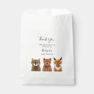Sachets En Papier Baby shower animal de la forêt