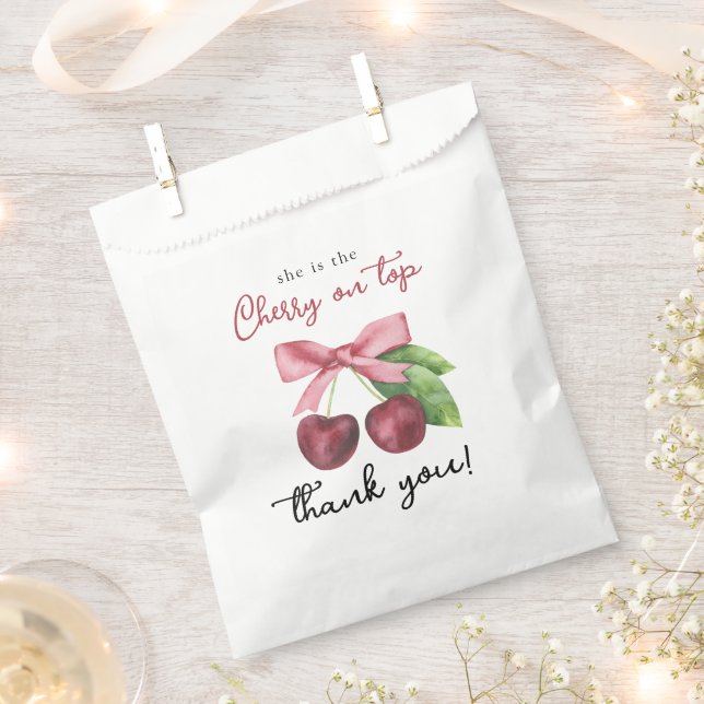 Sachets En Papier Baby shower arc-en-ciel cerise (Coupé)