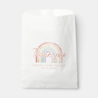 Sachets En Papier Baby shower arc-en-ciel Cute Pastel Watercolor