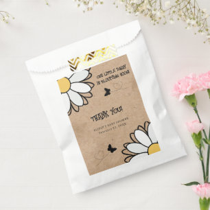 Sachets En Papier Baby shower artisanal minimaliste Dainty Daisy