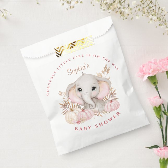 Sachets En Papier Baby shower Automne Fille Papier Favoriser Sac (Scellé)