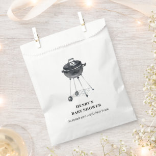 Sachets En Papier Baby Shower BBQ Grille Minimaliste Moderne