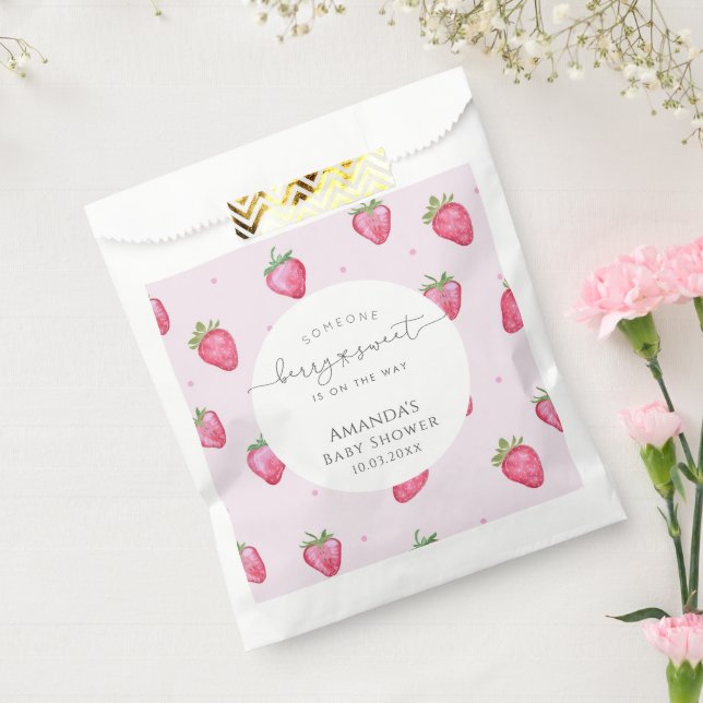 Sachets En Papier Baby shower Berry Sweet Strawberry (Scellé)