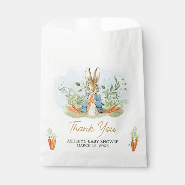 Sachets En Papier Baby shower Blue Peter Rabbit (Devant)