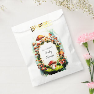 Sachets En Papier Baby shower champignons Forest Pastel