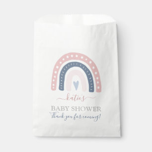 Sachets En Papier Baby shower chic rose et bleu arc-en-ciel