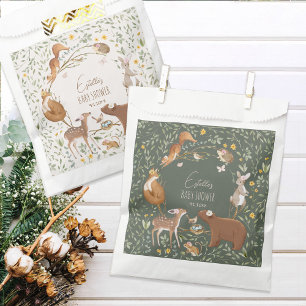 Sachets En Papier Baby shower d'amis de la forêt