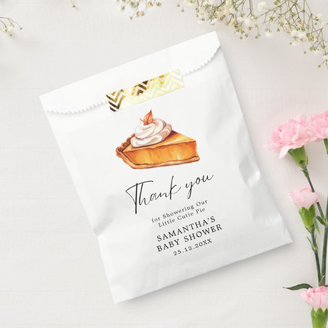 Sachets En Papier Baby shower d'automne du Citrouille Cutie Pie (Scellé)