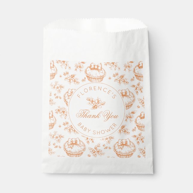 Sachets En Papier Baby shower de baby shower Little Cutie Pie Toile (Devant)