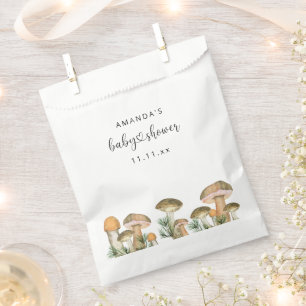 Sachets En Papier Baby shower de champignons forestiers