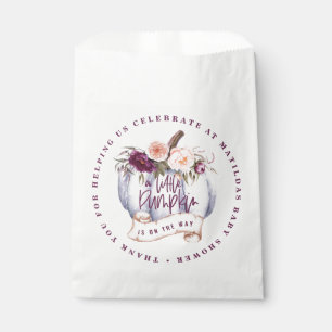 Sachets En Papier Baby shower de chute d'aquarelle petit citrouille