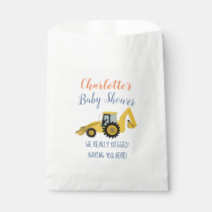 Sachets En Papier Baby shower de construction Backhoe Favoriser les 