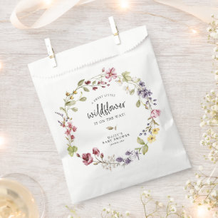 Sachets En Papier Baby shower de couronne Fleur sauvage doux