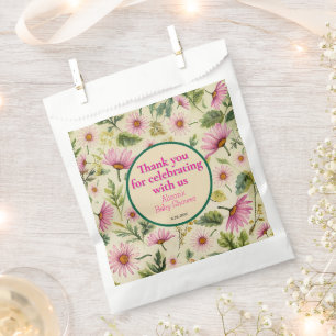 Sachets En Papier Baby shower de fleurs de printemps vibrantes