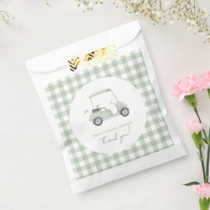 Sachets En Papier Baby shower de golf Sage green