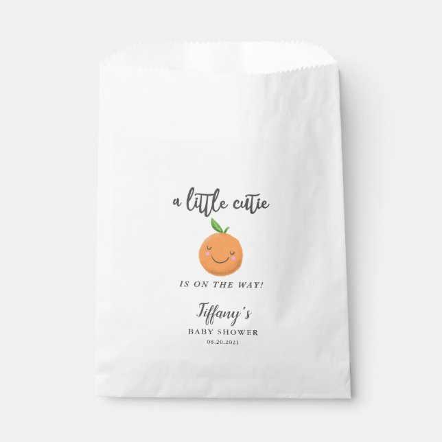 Sachets En Papier Baby shower de petit garçon Cutie (Devant)