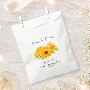 Sachets En Papier Baby shower de semences Baby In Bloom l Calendula